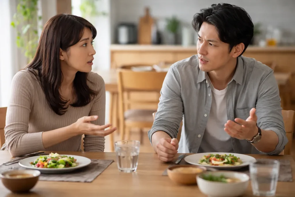 言い争いの場になる食卓